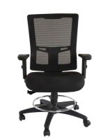 Isu 95550 High Back Ergonomic Mesh Chair for Office with Draft kit - Black