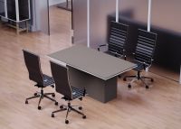 Mahmayi Modern Conference Table for Office, Office Meeting Table, Conference Room Table (Anthracite Linen, 180)