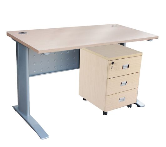 Stazion 1210 Modern Office Desk Oak with Drawers