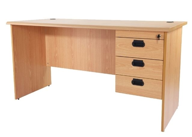 Bess 120 Office Desk with Fixed Drawers