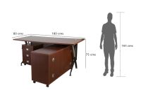 Kov 3391-16 Modern Executive Desk Oak
