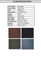 Mahmayi Niagara 100% PP Carpet Tile for Home, Office (50cm x 50cm) Per Square Meter With Free Professional Installation - Smoke Black
