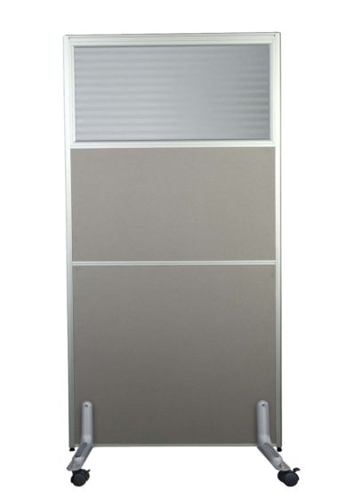 Dela GT20 Height Glass 60 Width Aluminium Office Partition Panel Configurable 