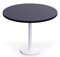 Rodo 500E Black Round Table with white round base - 100cm