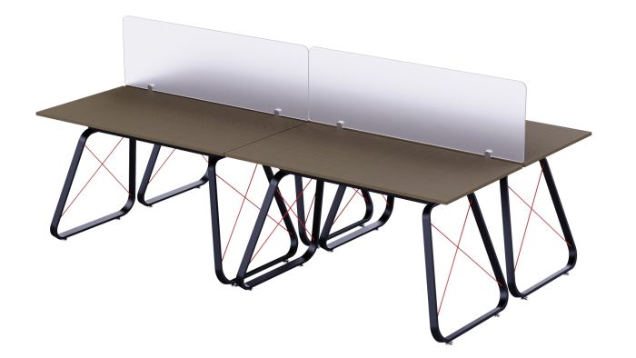Mahmayi Ultimate GT-010 Carbon Fiber PVC & MDF Gaming Table - Brown Linen (Set of 4)
