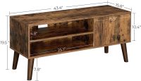 Mahmayi LTV09BX Retro TV Stand, TV Console for TVs up to 43 Inches - Rustic Brown