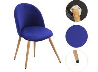 Mahmayi HYDC019 Velvet Blue Dining Chair for Living Room