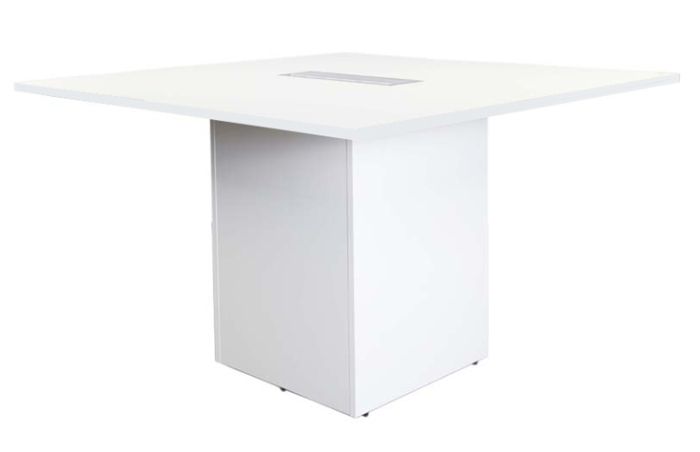 Projekt 7 Rec 120 Square Modular Conference Table White