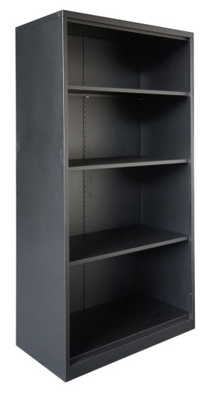Godrej OEM Open Steel Bookcase Black