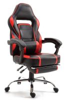 Ultimate C590 Racing Style Gaming Chair Red with Footrest