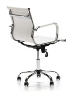 Ultimate 031L Eames Replica Ribbed PU Chrome Lowback Chair - White