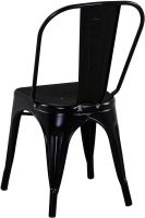 Mahmayi HYX503-1 Metal Stackable Dining Chairs for Indoor, Outdoor & Kitchen Chair - Black