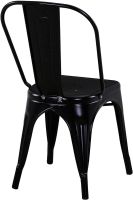 Mahmayi HYX503-1 Metal Stackable Dining Chairs for Indoor, Outdoor & Kitchen Chair - Black