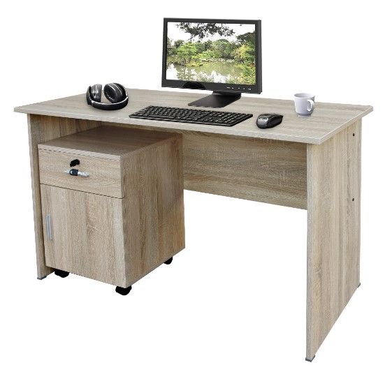 Mahmayi MP1 100x60 Writing Table With Drawers - Oak