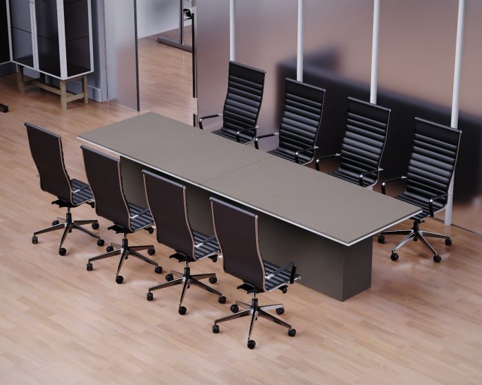 Mahmayi Modern Conference Table for Office, Office Meeting Table, Conference Room Table (Anthracite Linen, 360)