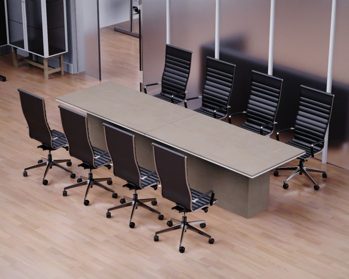 Mahmayi Advanced Conference Table for Office, Office Meeting Table, Conference Room Table (Light Concrete, 360)