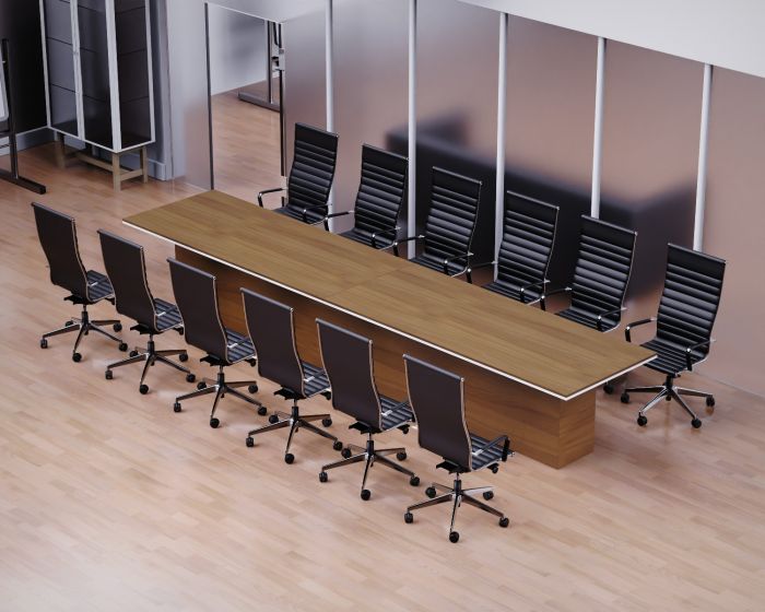Mahmayi Ultra-Modern Conference Table for Office, Office Meeting Table, Conference Room Table (Natural Dijon Walnut, 480)