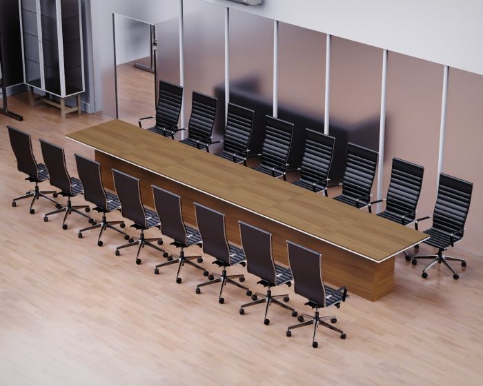 Mahmayi Ultra-Modern Conference Table for Office, Office Meeting Table, Conference Room Table (Natural Dijon Walnut, 600)
