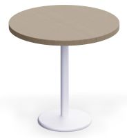 Rodo 500E Linen Round Table with white round base - 80cm