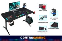 ContraGaming by Mahmayi Gaming Table MY 1160 Black Gaming Table with Carbon Fiber Top with S101-2 USB Keyboard Combo