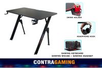 ContraGaming by Mahmayi YK V2-1060 Gaming Desk Black with S101BA Red Gaming Accessory Set