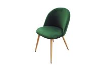 Mahmayi HYDC019 Velvet Green Dining Chair for Living Room (Pack of 2)