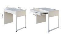 Mahmayi MP2 Study Table Home Office Workstation with Steel Legs - White