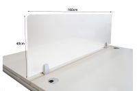 Mahmayi 160x40 cm Desk Dividers Partition Panel - White