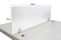 Mahmayi 180x40 cm Desk Dividers Partition Panel - White