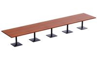 Ristoran 500X500E-600 20 seater Square Base Cafe-Dining-Meeting Table Apple cherry