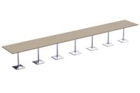 Barra 500X500E-840 28 seater Square Base H105 Bar Table Linen
