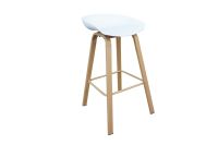 Ultimate Eames Style Seat Height Bar Stool - White (Set of 2)
