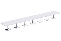 Ristoran 500PE-840 28 Seater Square Modular Pantry Table White