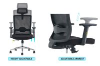 SleekLine T01B High Back Ergonomic Office Mesh Chair - Black