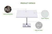 Ristoran 500PE-240 8 Seater Square Modular Pantry Table White