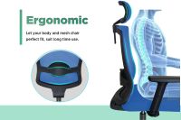 SleekLine T01B High Back Ergonomic Office Mesh Chair - Blue