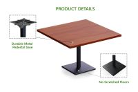 Ristoran 500X500E-240 8 seater Square Base Cafe-Dining-Meeting Table Apple cherry