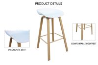 Ultimate Eames Style Seat Height Bar Stool - White