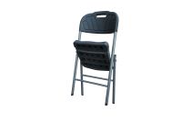 Mahmayi TJ HY-Y28 Plastic Folding Heavy Duty Metal Frame Chair Black