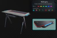 ContraGaming by Mahmayi YK V2-1060 with RGB Lights Desk Gaming Table for Home Office with Cable Management and YK V2 Mouse Pad