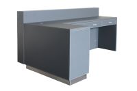 Mahmayi GLW TH02 200CM MDF & PU Leatherette With Stainless Steel Base Reception Desk