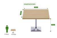 Ristoran 500PE-120 4 Seater Square Modular Pantry Table Oak
