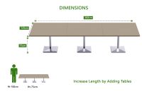 Ristoran 500PE-360 12 Seater Square Modular Pantry Table Linen