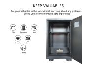 Mahmayi Black CE-LZ920FPA Fireproof Safes, Dual Security Safes with Digital and Key Locks & Digital Screen, Home Safe for Cash Jewelry Money Safe Cabinet 180kg