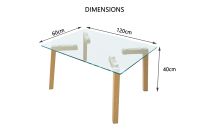 Mahmayi HYCT13-120 Glass Coffee Table