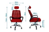 Mahmayi TJ HY-903 High Back Mesh Executive Swivel Office Chair - Red