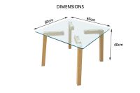 Mahmayi HYCT12-60 Glass Coffee Table - Set of 2