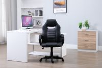 Ultimate Black Racing Style Gaming Chair with PU Leatherette