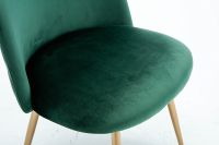 Mahmayi HYDC020 Velvet Green Dining Chair for Living Room (Pack of 4)