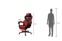 Mahmayi UT-C457 High Back Gaming Chair Black & Red PU
